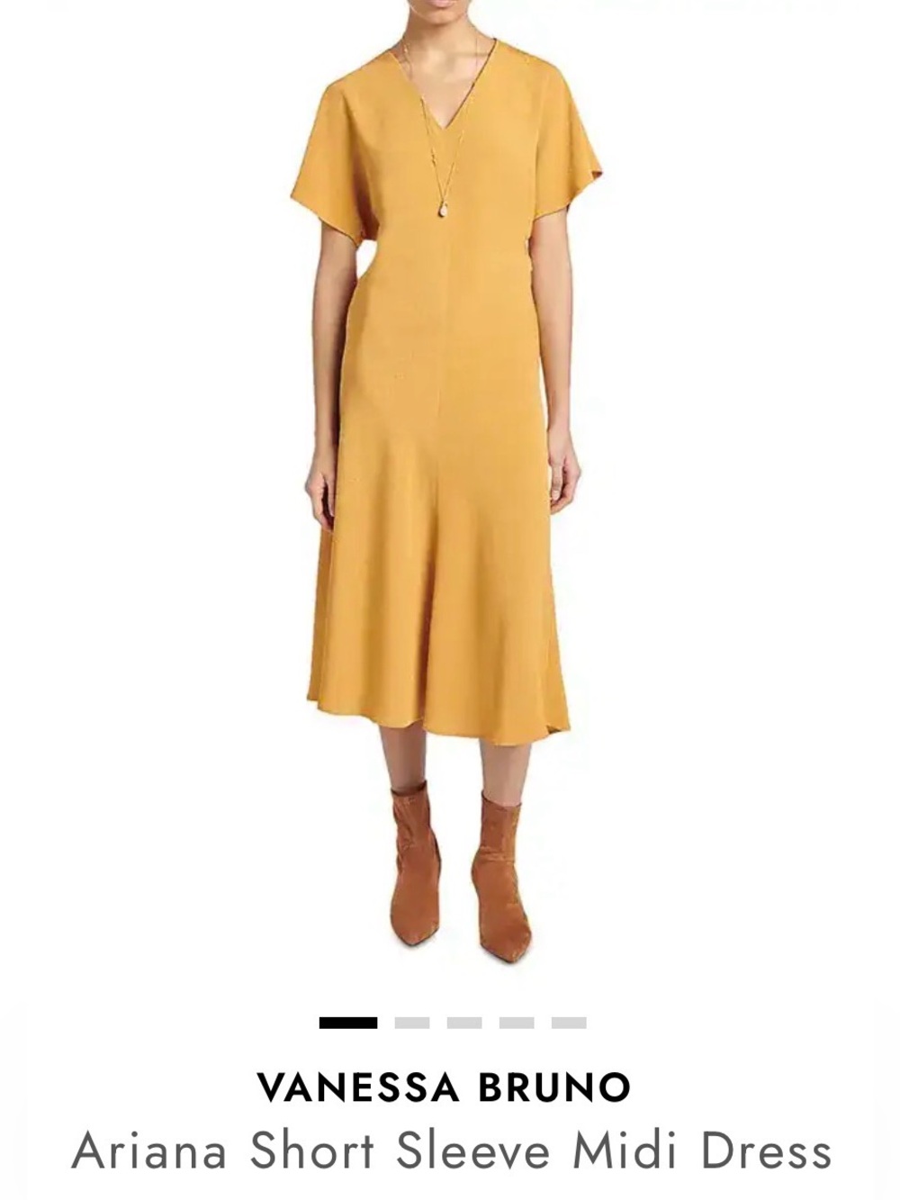 NWT Vanessa Bruno Ariana Midi Dress in Saffron - 0